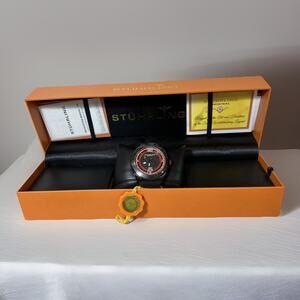 NWT Rare Stuhrling Legacy Millennia 209B.335640 47mm Automatic Skeleton Watch